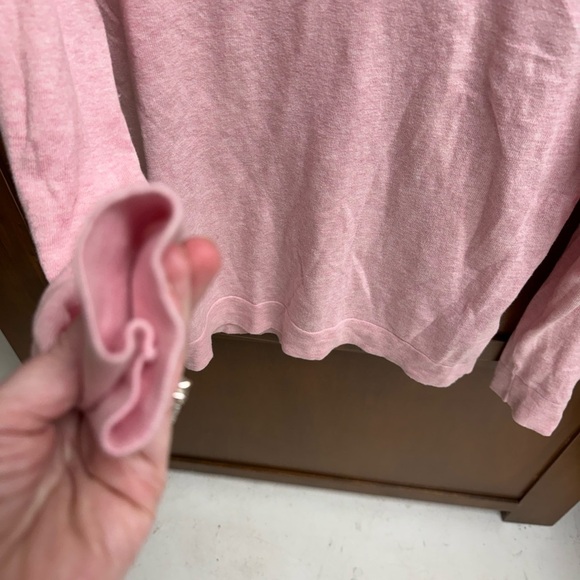 J Crew 💯 cotton pink Teddie sweater SM 16 in pit pit crew neck - Picture 7 of 8